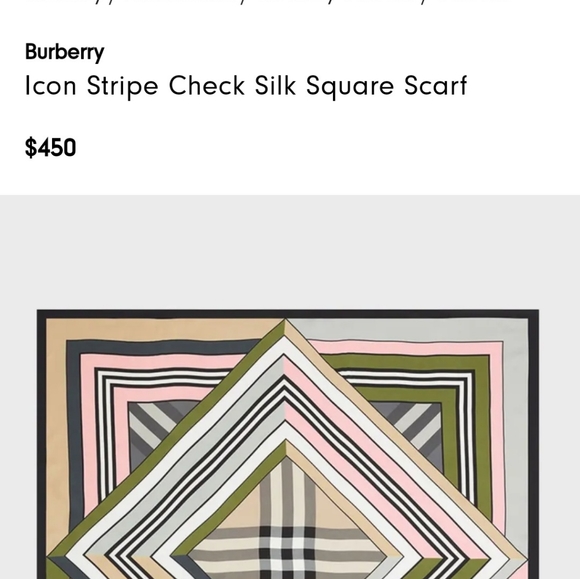 Burberry Silk Scarf Authenticated Beautiful - Picture 5 of 11